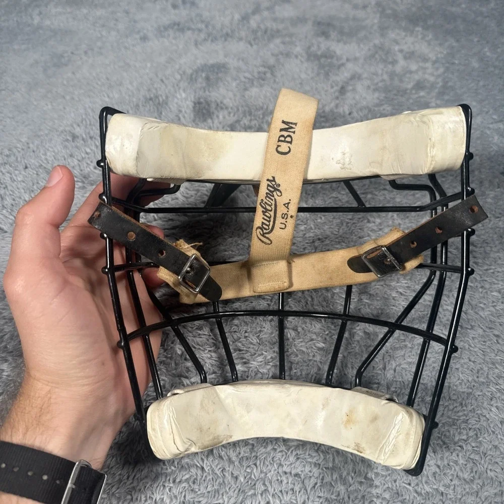 Vintage 1960s Rawlings Catcher's Mask Model CBM USA Made Antique Baseball